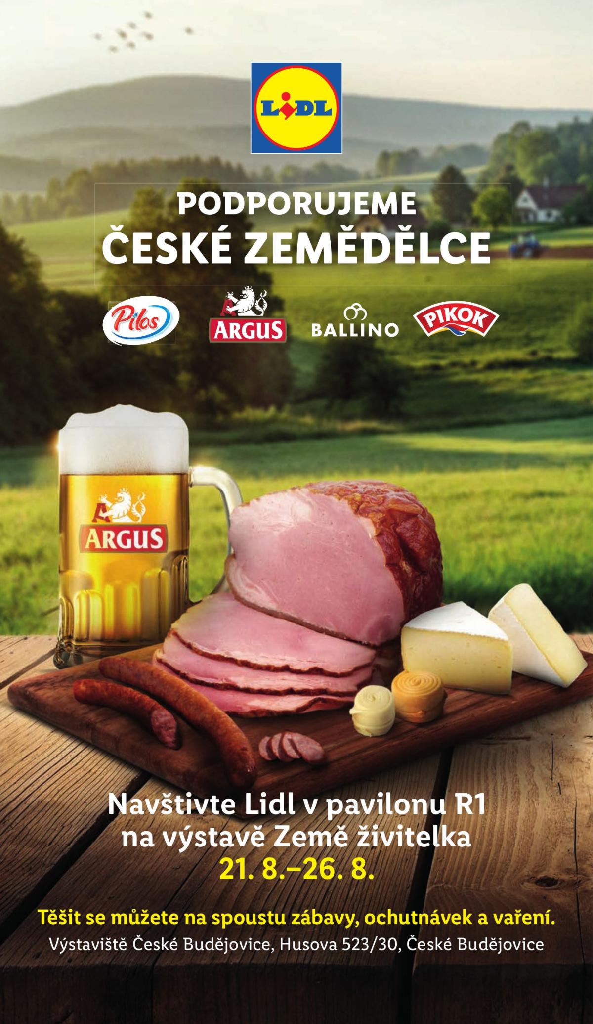 Leták Lidl - Podporujeme české zemědělce od 21.08. do 26.08.