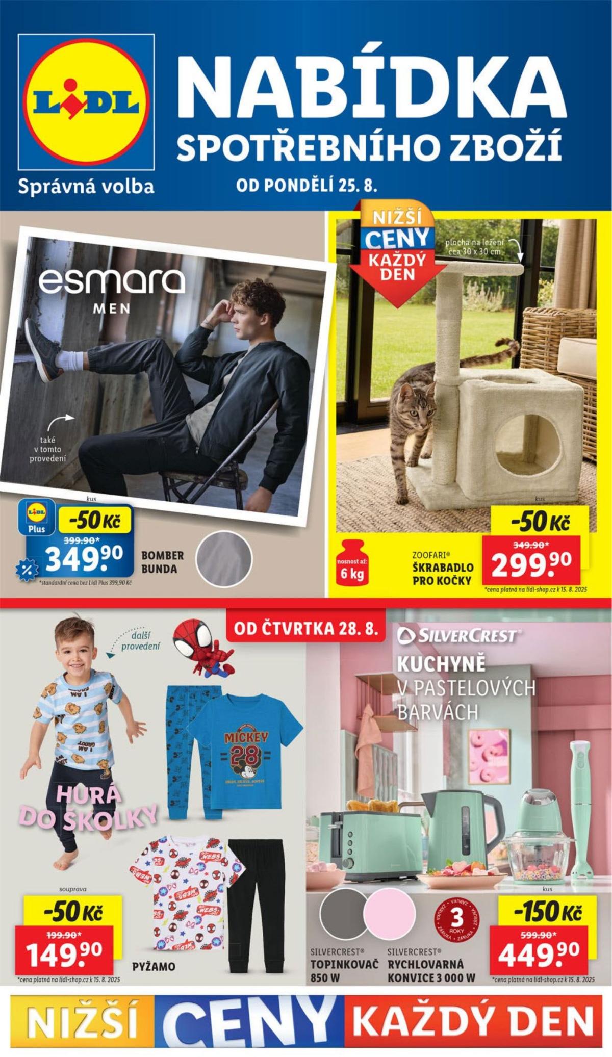 Leták Lidl - Spotřební zboží od 25.08. do 31.08.