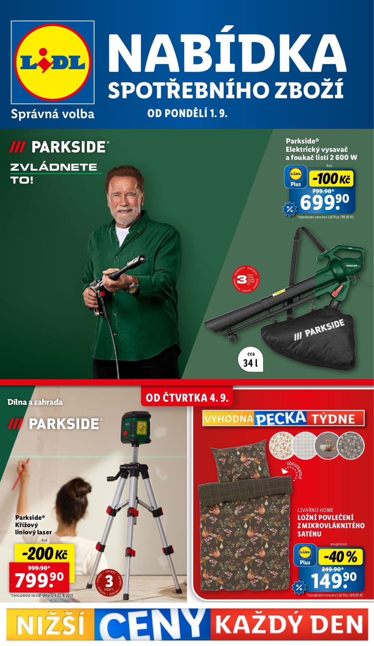 Leták Lidl - Spotřební zboží od 01.09. do 07.09.