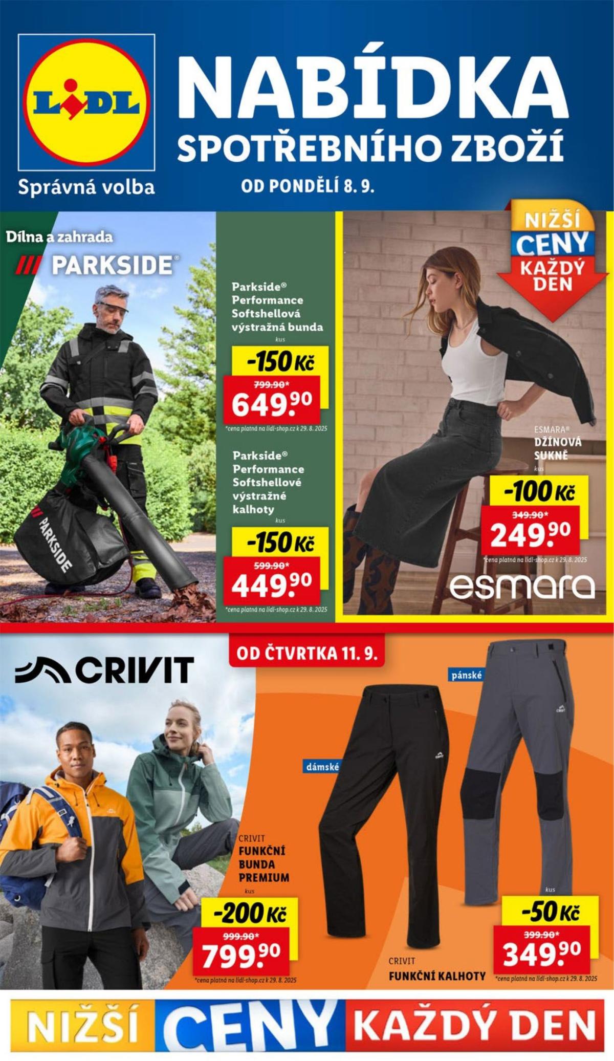 Leták Lidl - Spotřební zboží od 08.09. do 14.09.
