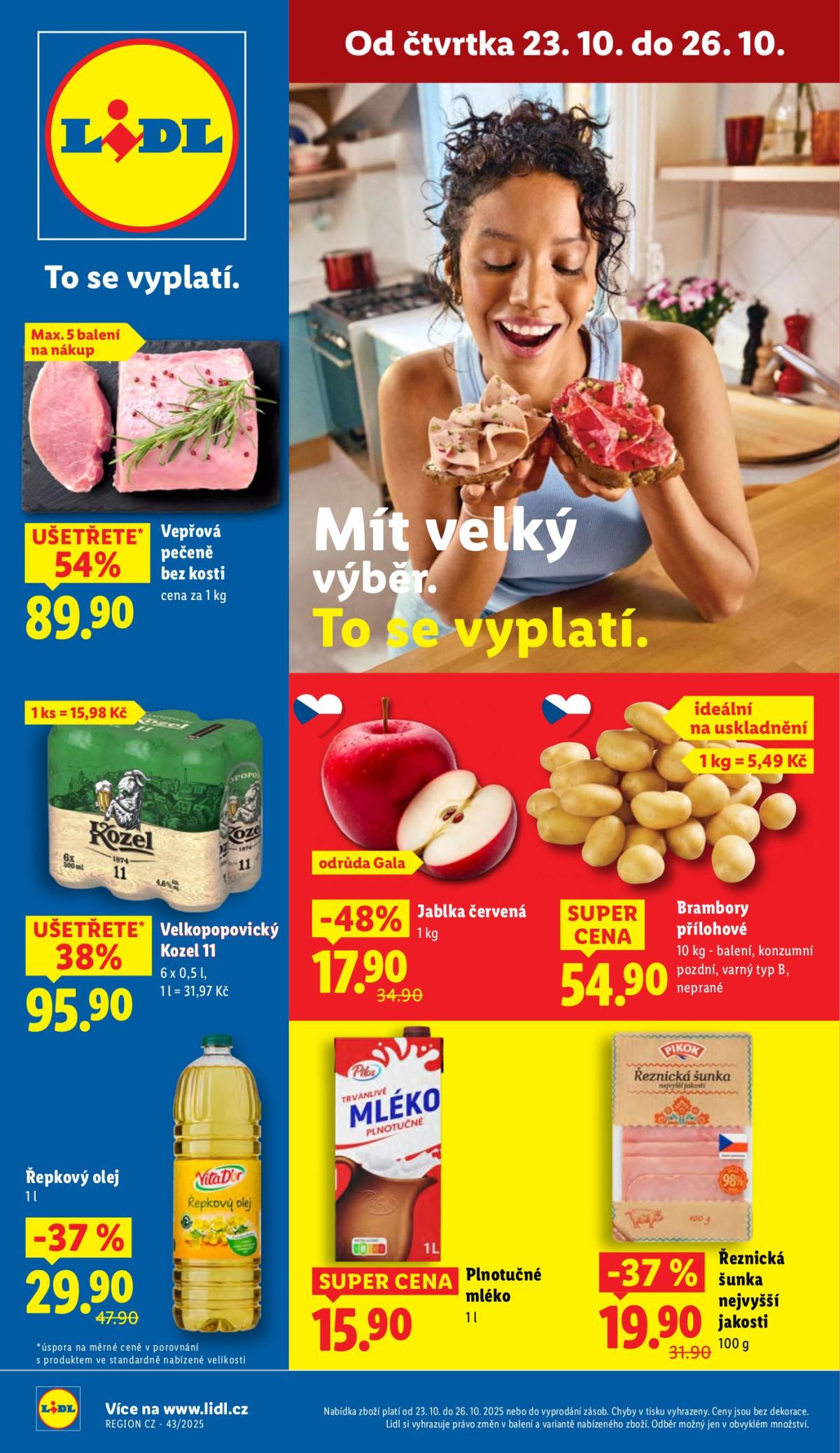 Aktuální leták Lidl od 23.10. do 26.10.