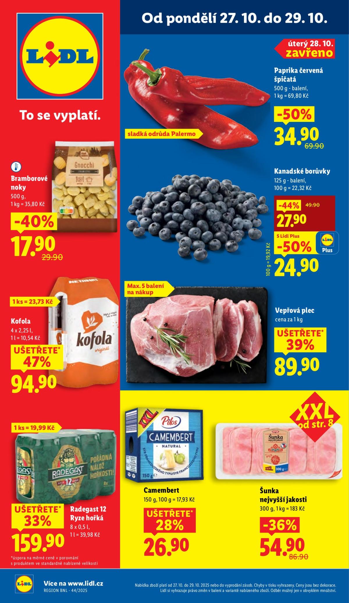 Aktuální leták Lidl od 27.10. do 29.10.