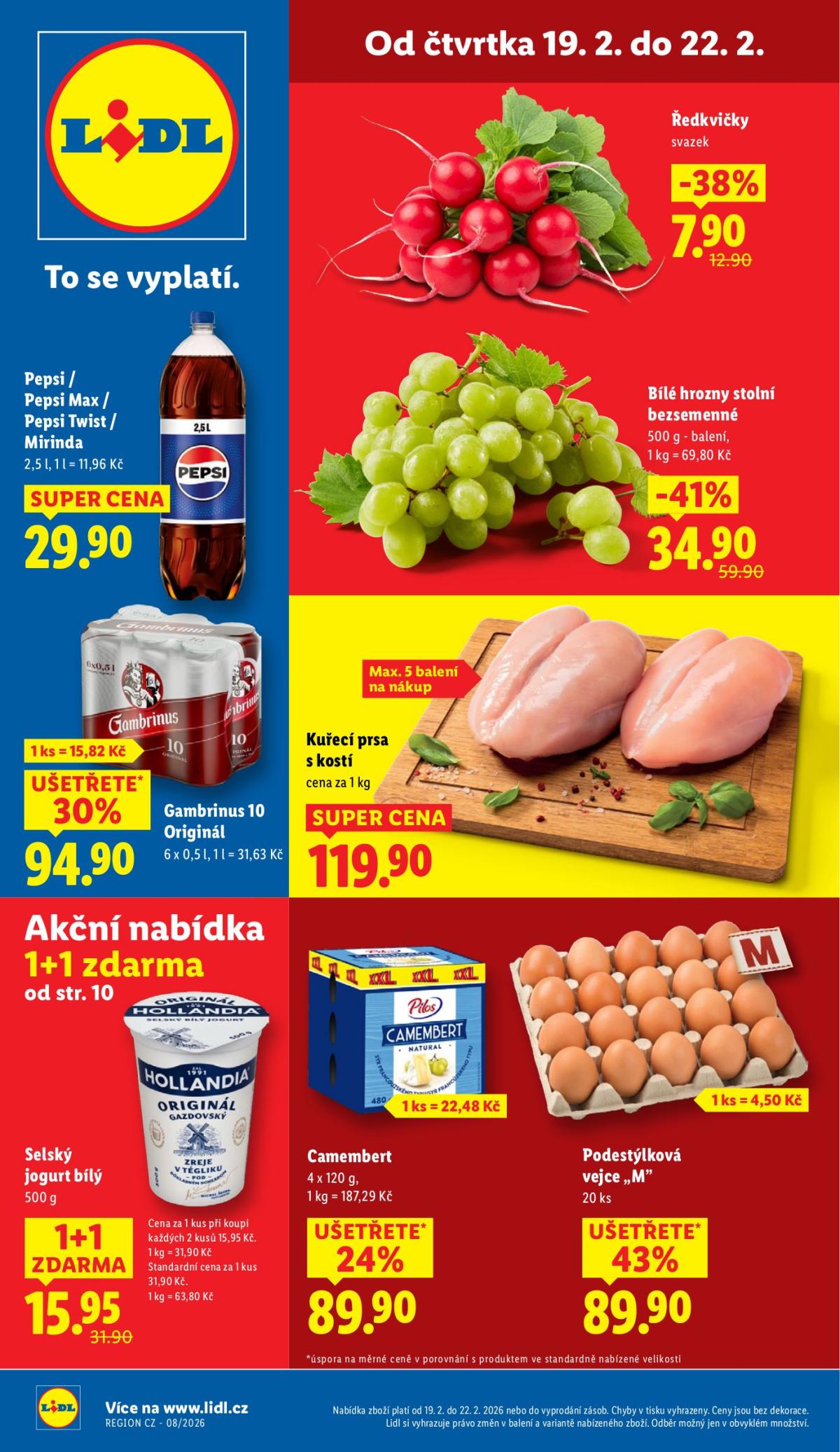 Lidl leták platný od čtvrtka 19.02.2026 do neděle 22.02.2026