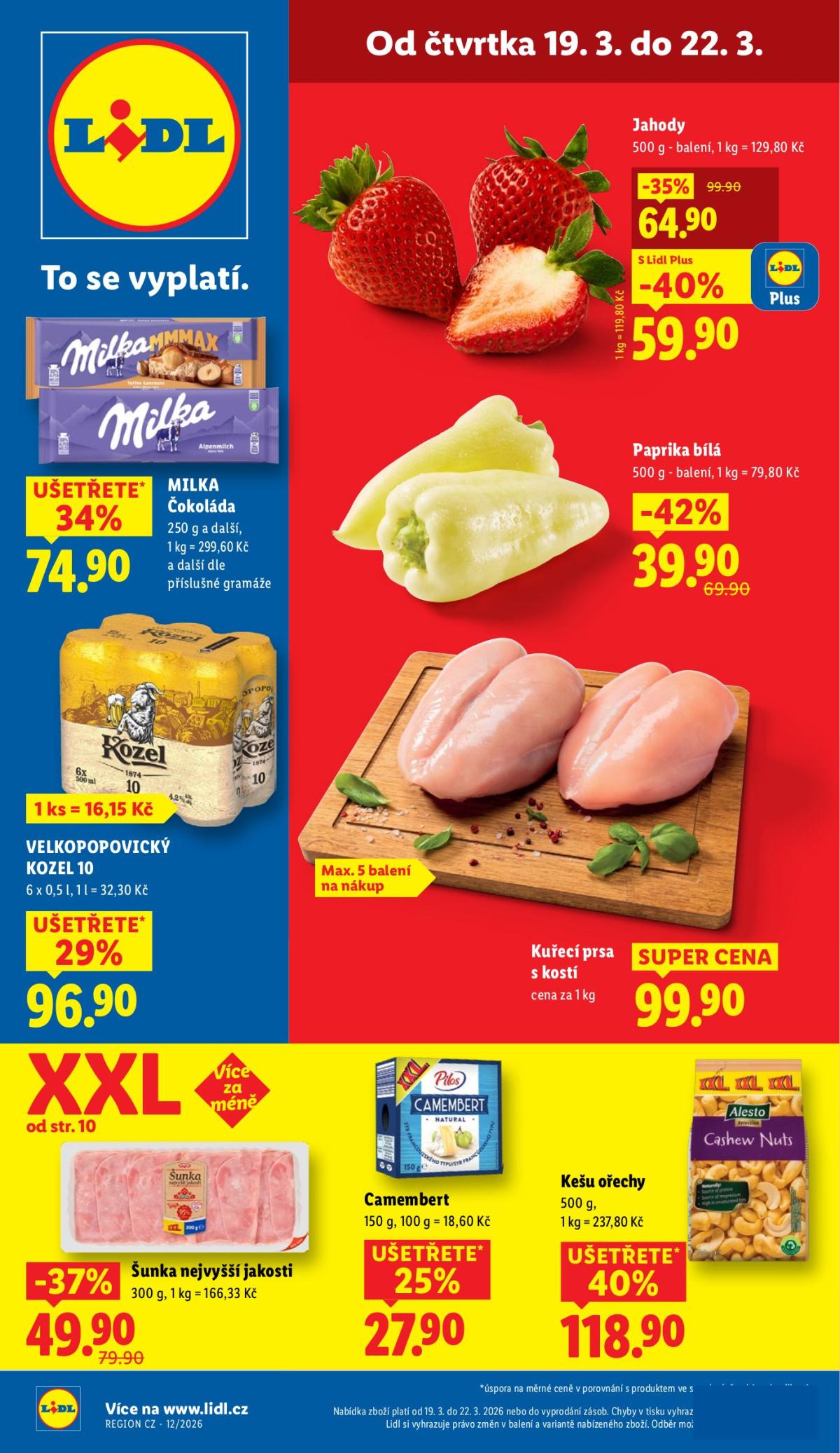 Lidl leták platný od čtvrtka 19.03.2026 do neděle 22.03.2026