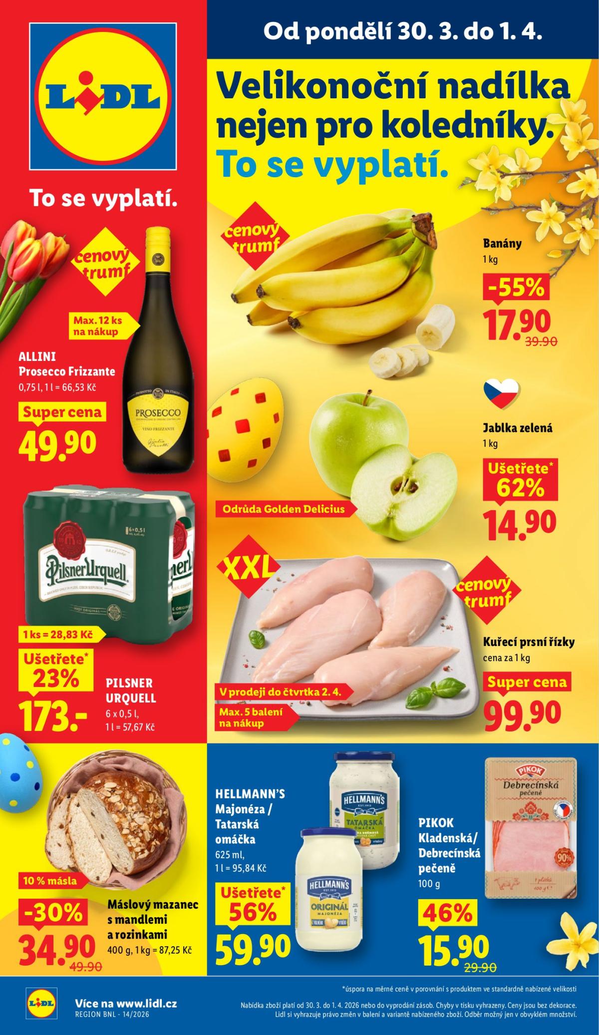 Lidl leták platný od pondělí 30.03.2026 do středy 01.04.2026