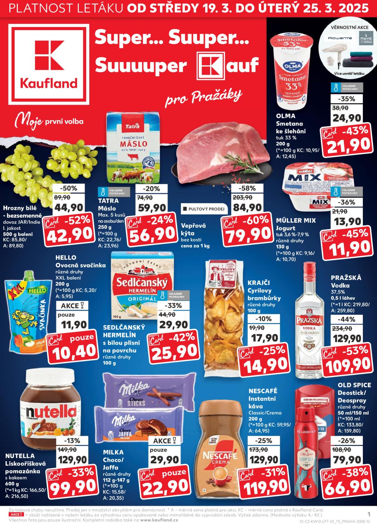 Leták Kaufland Praha od 19.03. do 25.03.