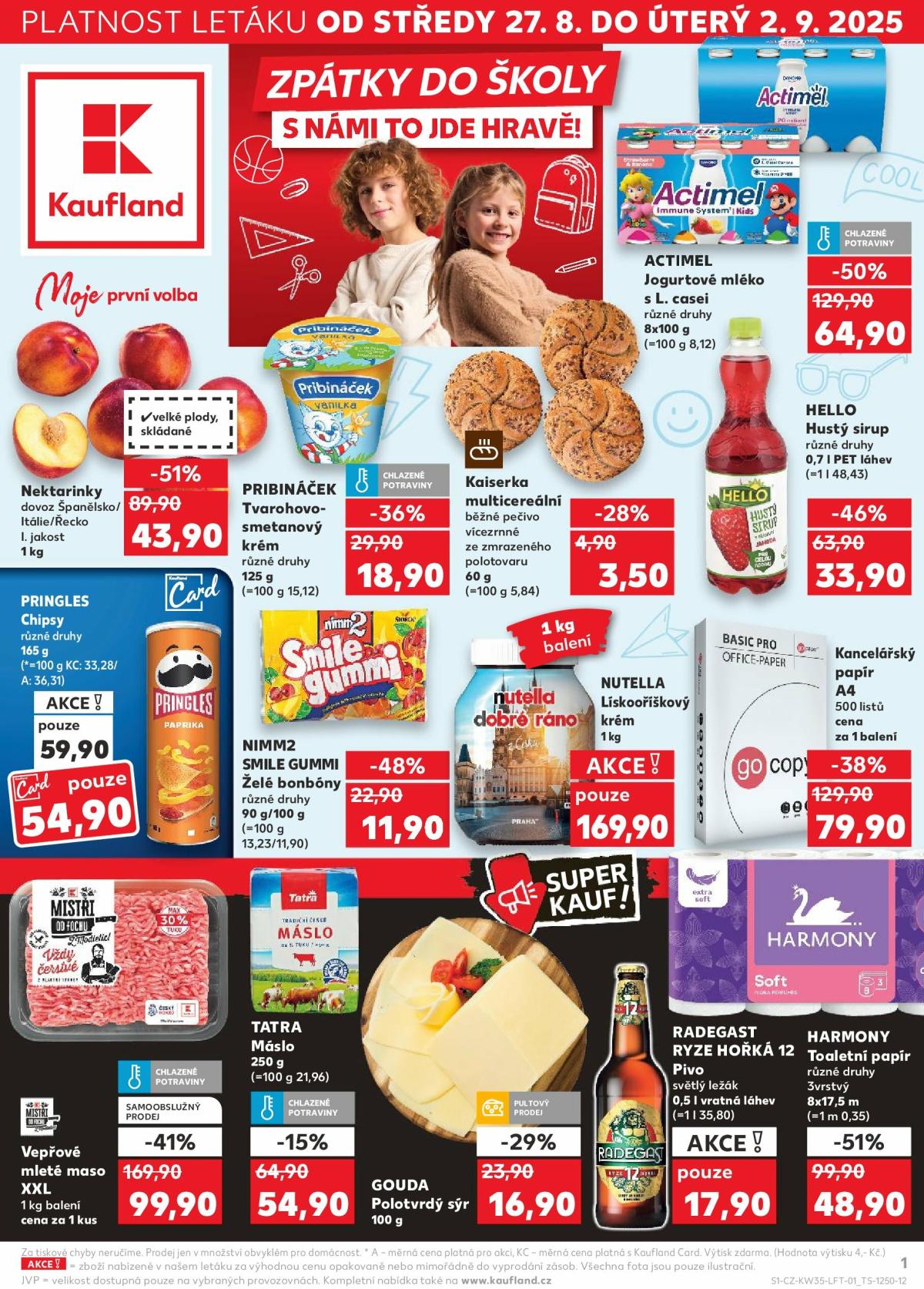 Leták Kaufland Kolín od 27.08. do 02.09.