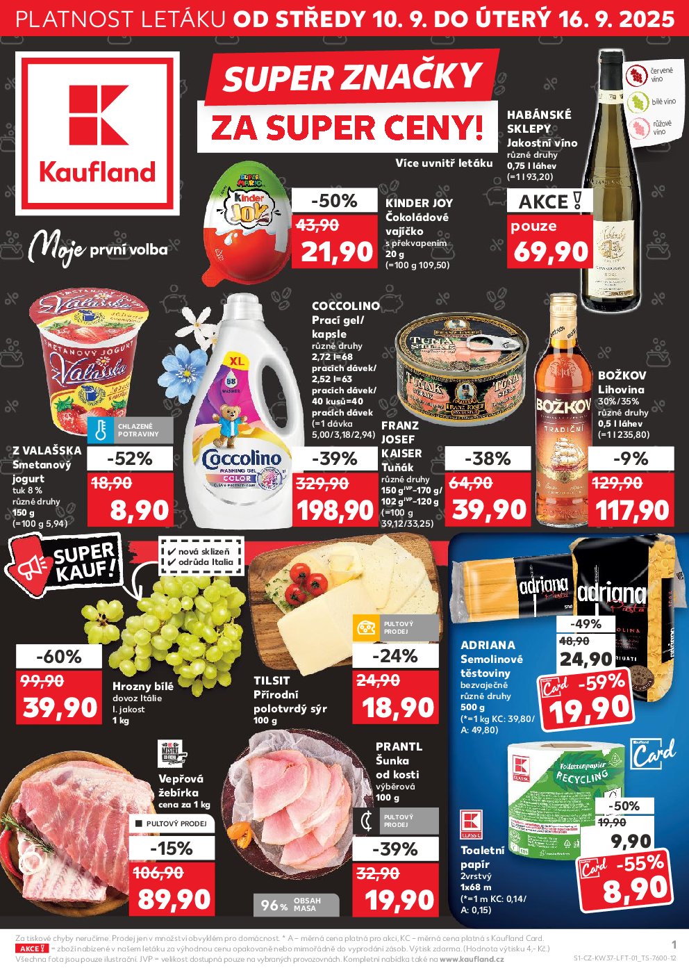 Leták Kaufland Karviná od 10.09. do 16.09.