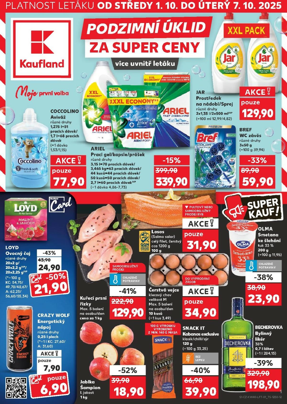 Leták Kaufland Kolín od 01.10. do 07.10.