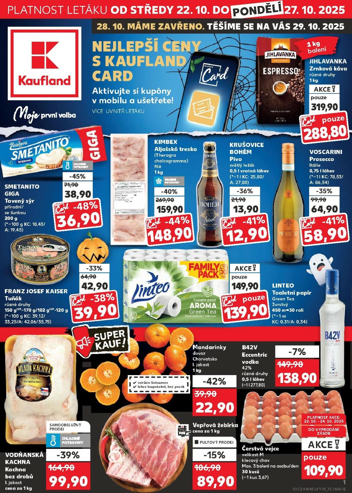 Aktuální leták Kaufland Karviná od 22.10. do 27.10.