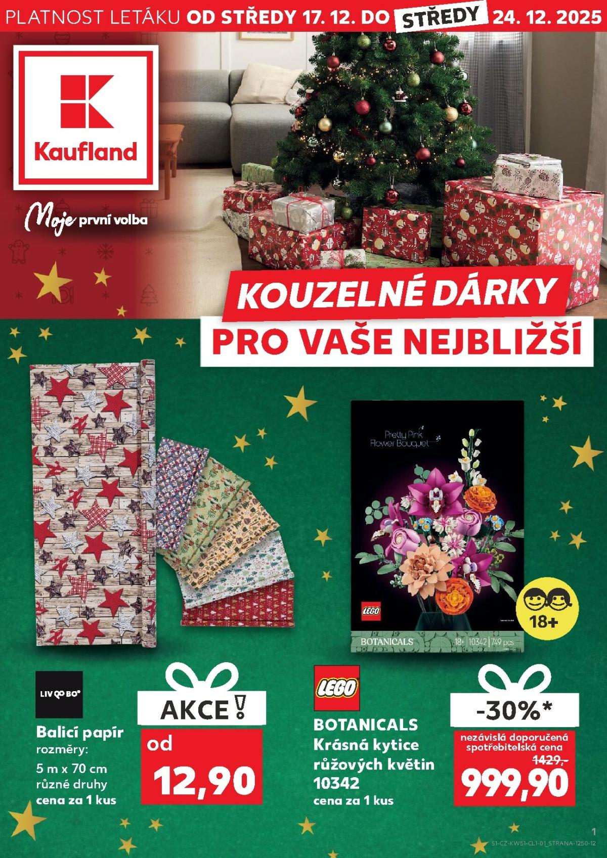 Aktuální leták Kaufland - Kouzelné dárky od 17.12. do 24.12.