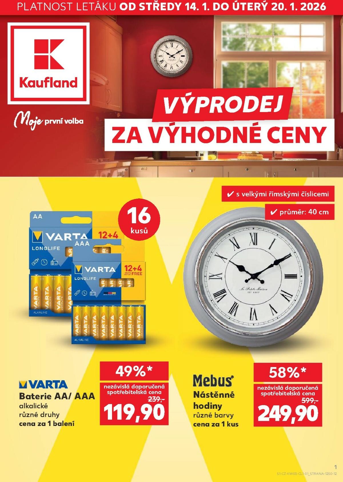 Aktuální leták Kaufland - Výprodej od 14.01. do 20.01.
