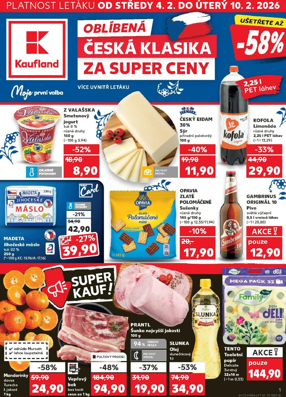 Kaufland - Praha 4 leták platný od středy 04.02.2026 do úterý 10.02.2026