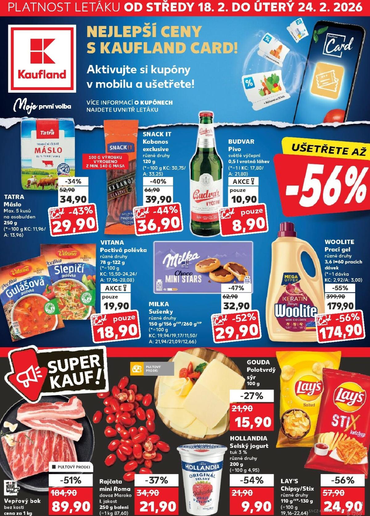 Kaufland - Kolín leták platný od středy 18.02.2026 do úterý 24.02.2026