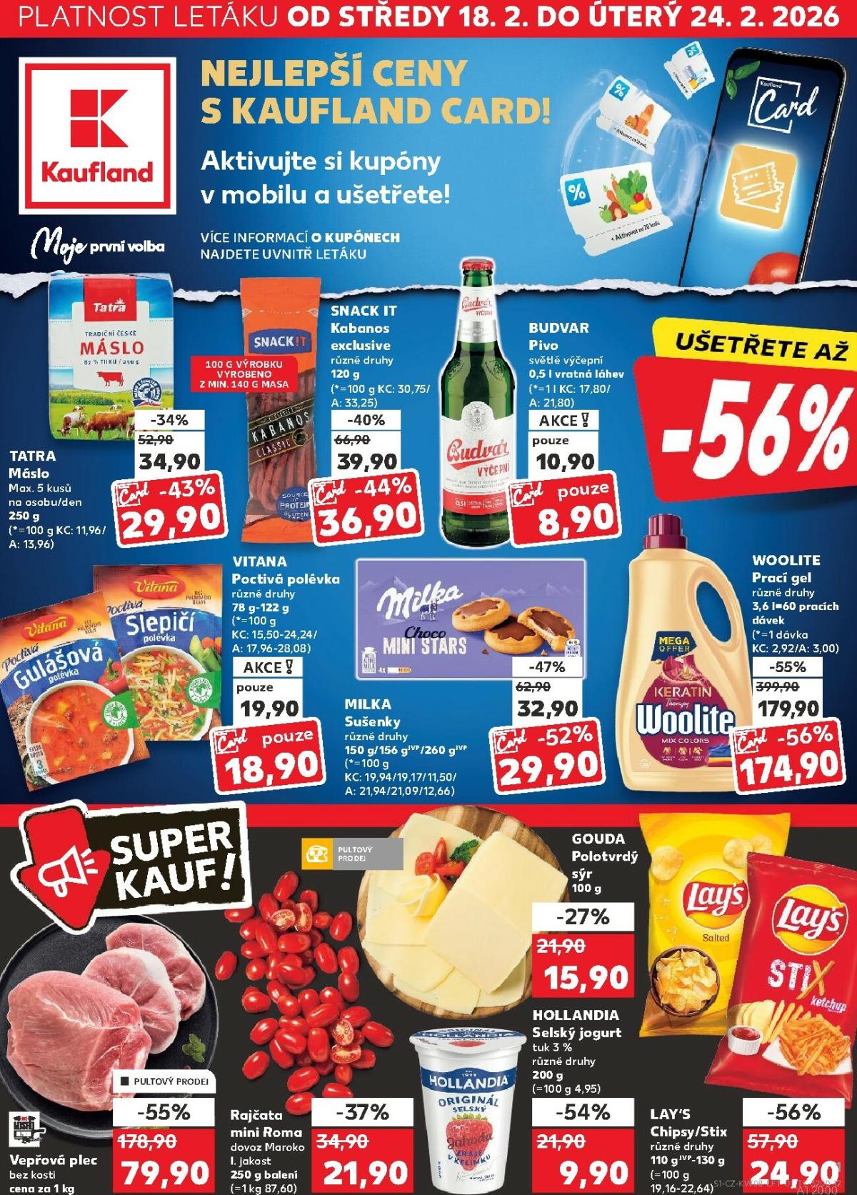 Kaufland - Ostrava leták platný od středy 18.02.2026 do úterý 24.02.2026