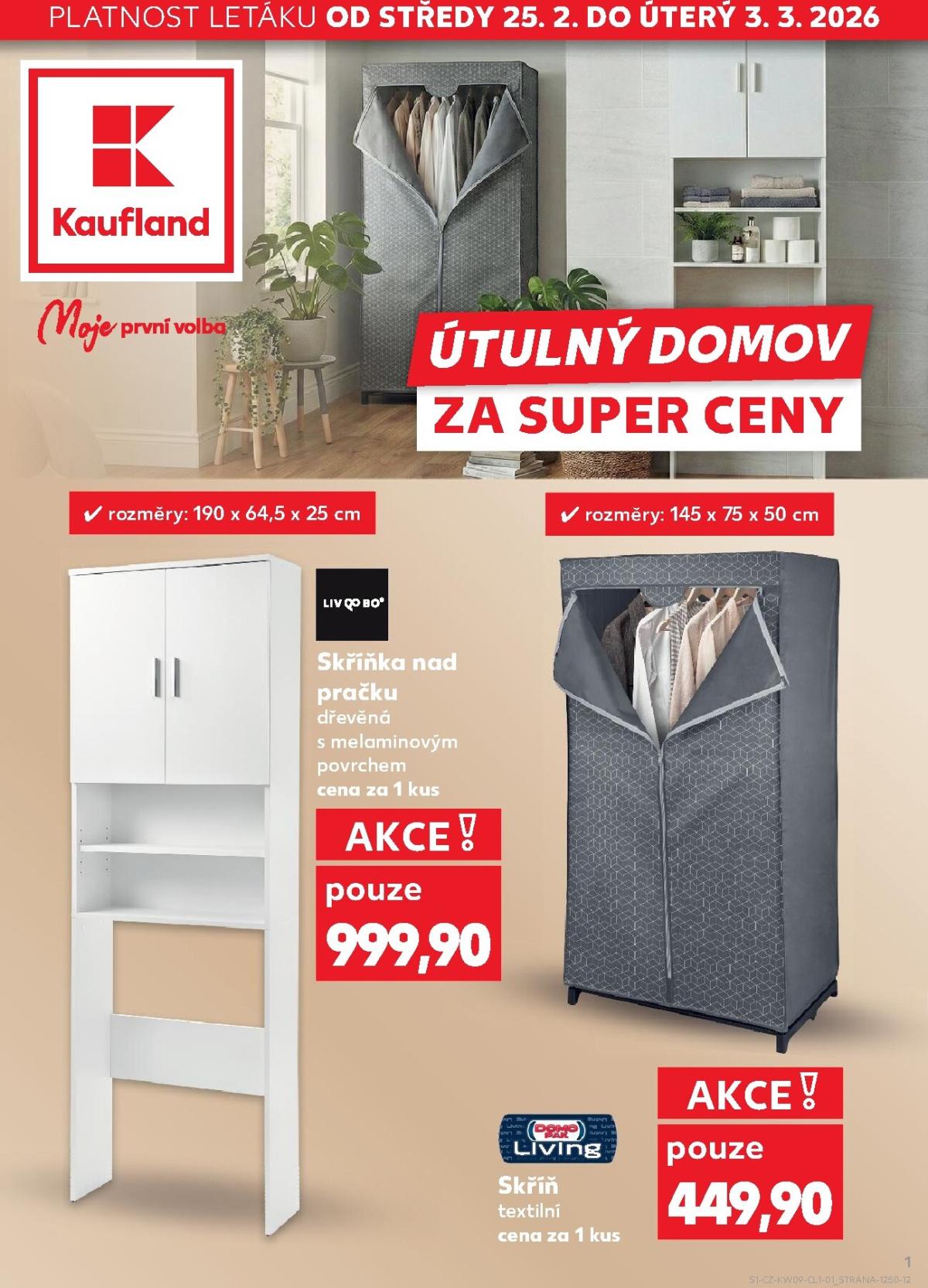 Kaufland - Kolín - Domácnost leták platný od středy 25.02.2026 do úterý 03.03.2026
