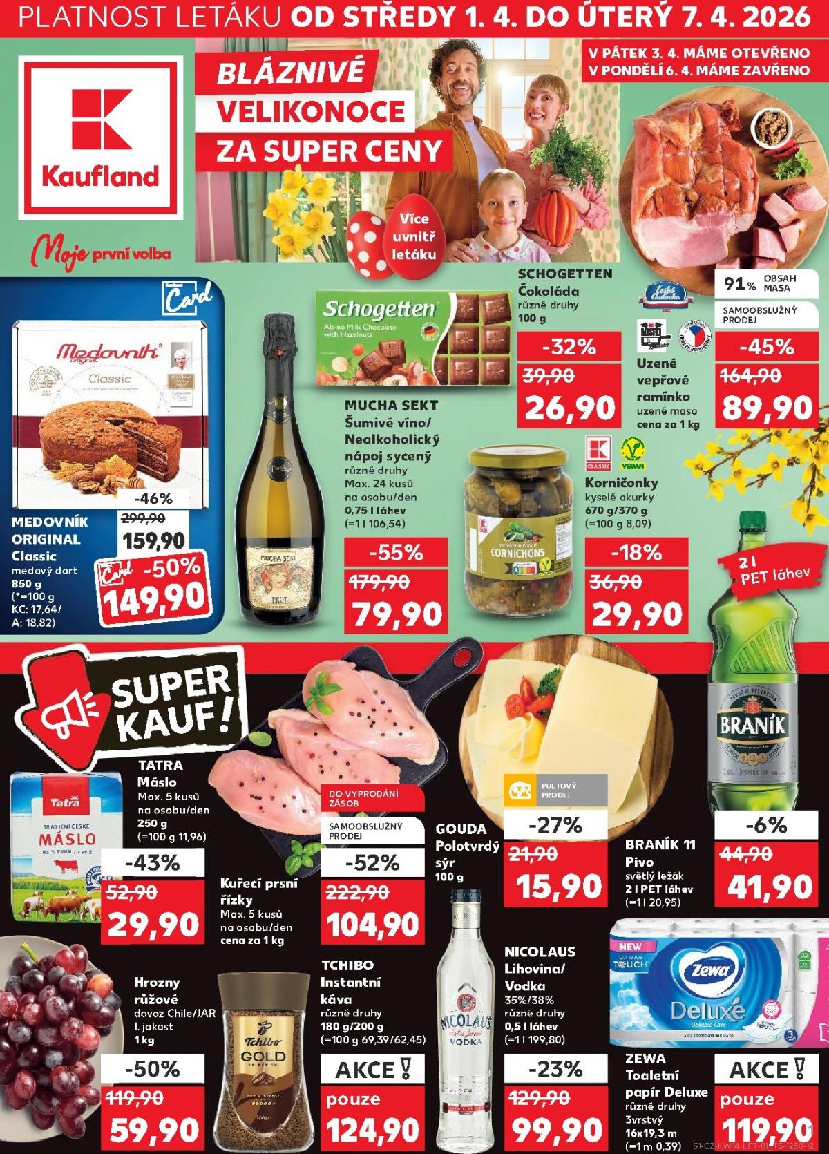 Kaufland - Praha leták platný od středy 01.04.2026 do úterý 07.04.2026