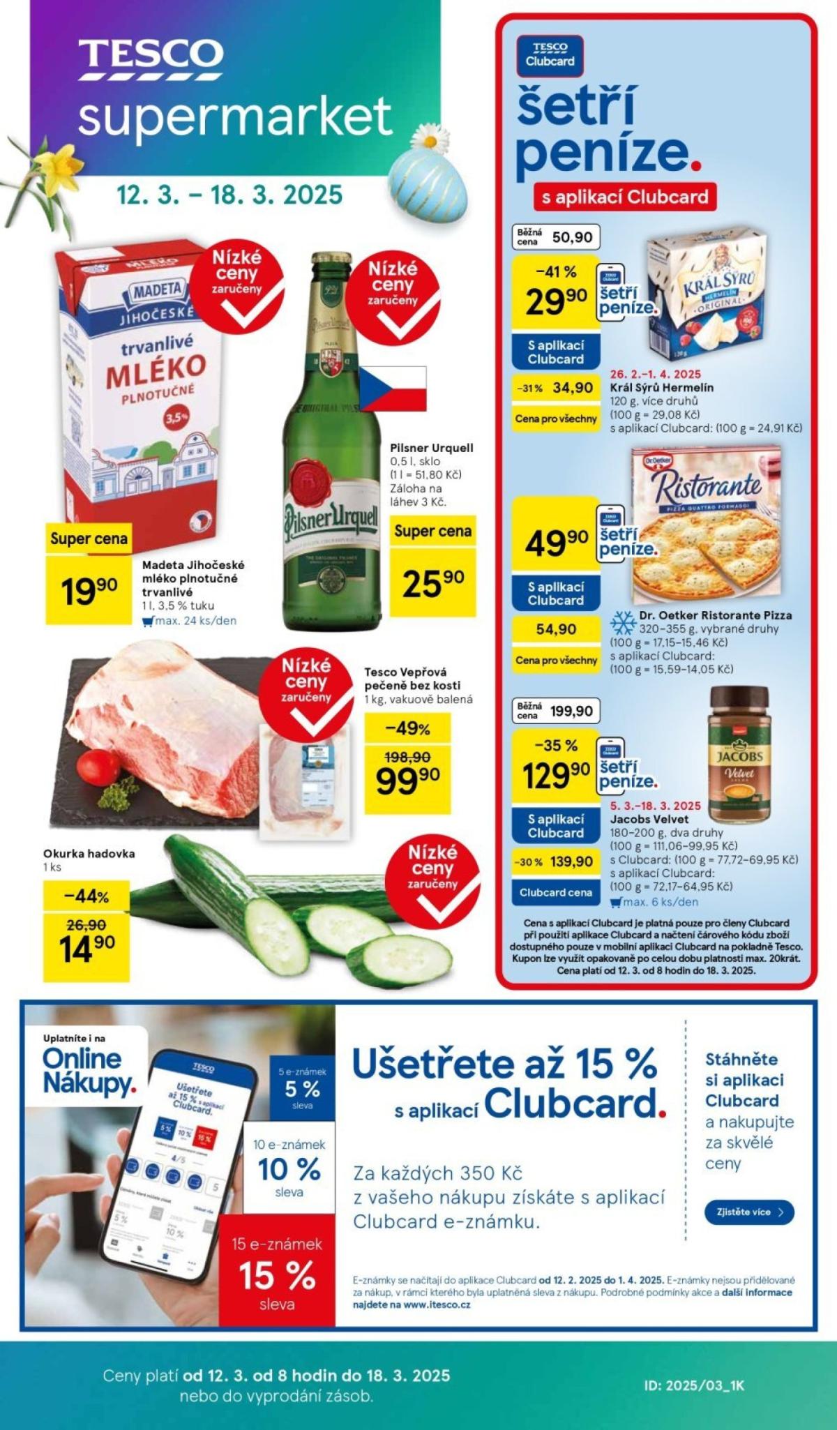 Leták Tesco supermarket od 12.03. do 20.03.