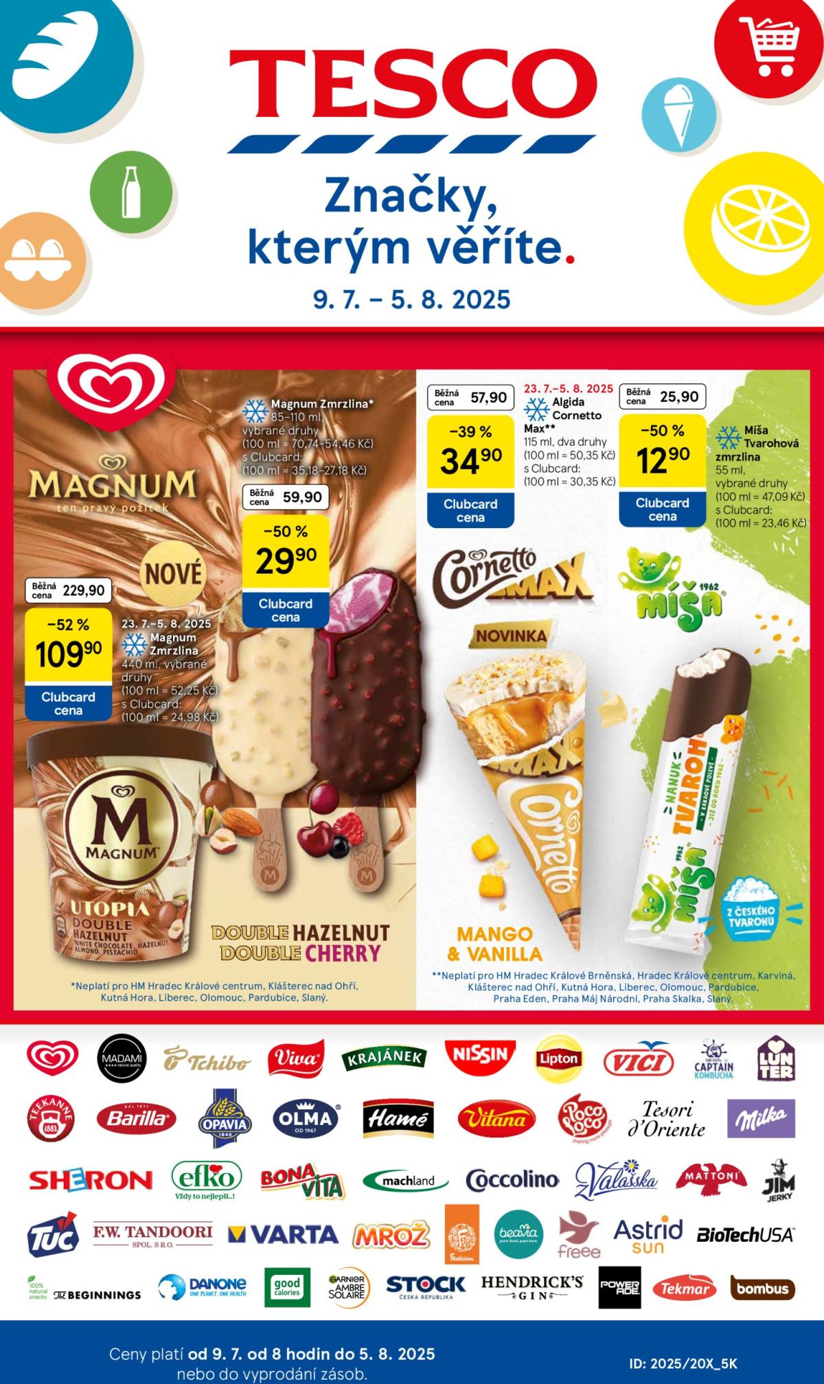 Leták Tesco - Značky, kterým věříte od 09.07. do 05.08.
