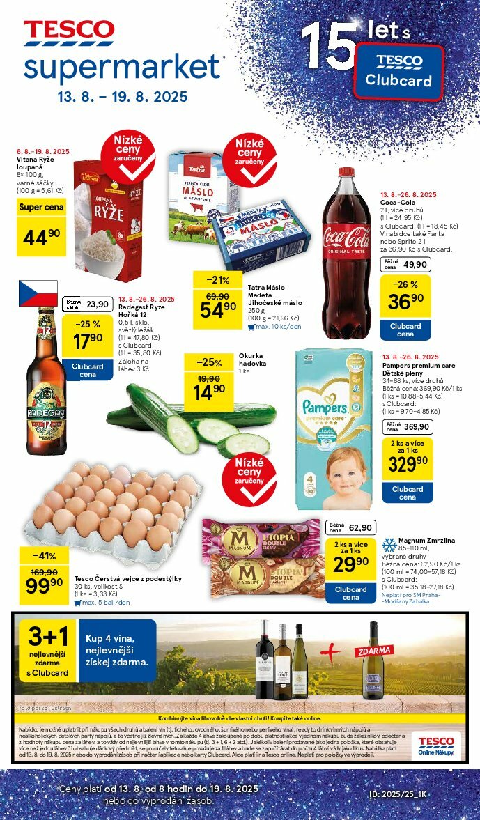 Leták Tesco supermarket od 13.08. do 19.08.