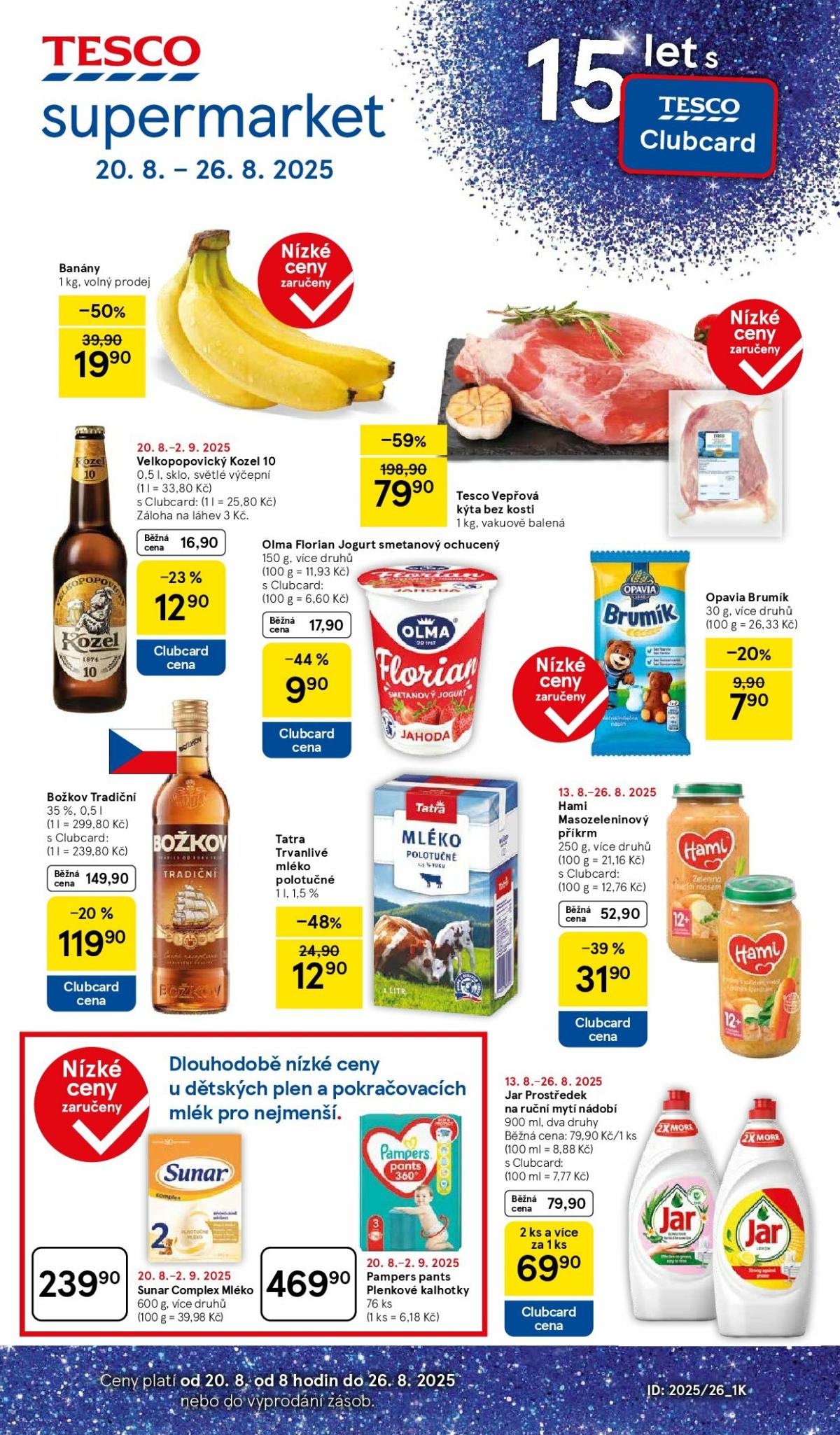 Leták Tesco supermarket od 20.08. do 26.08.