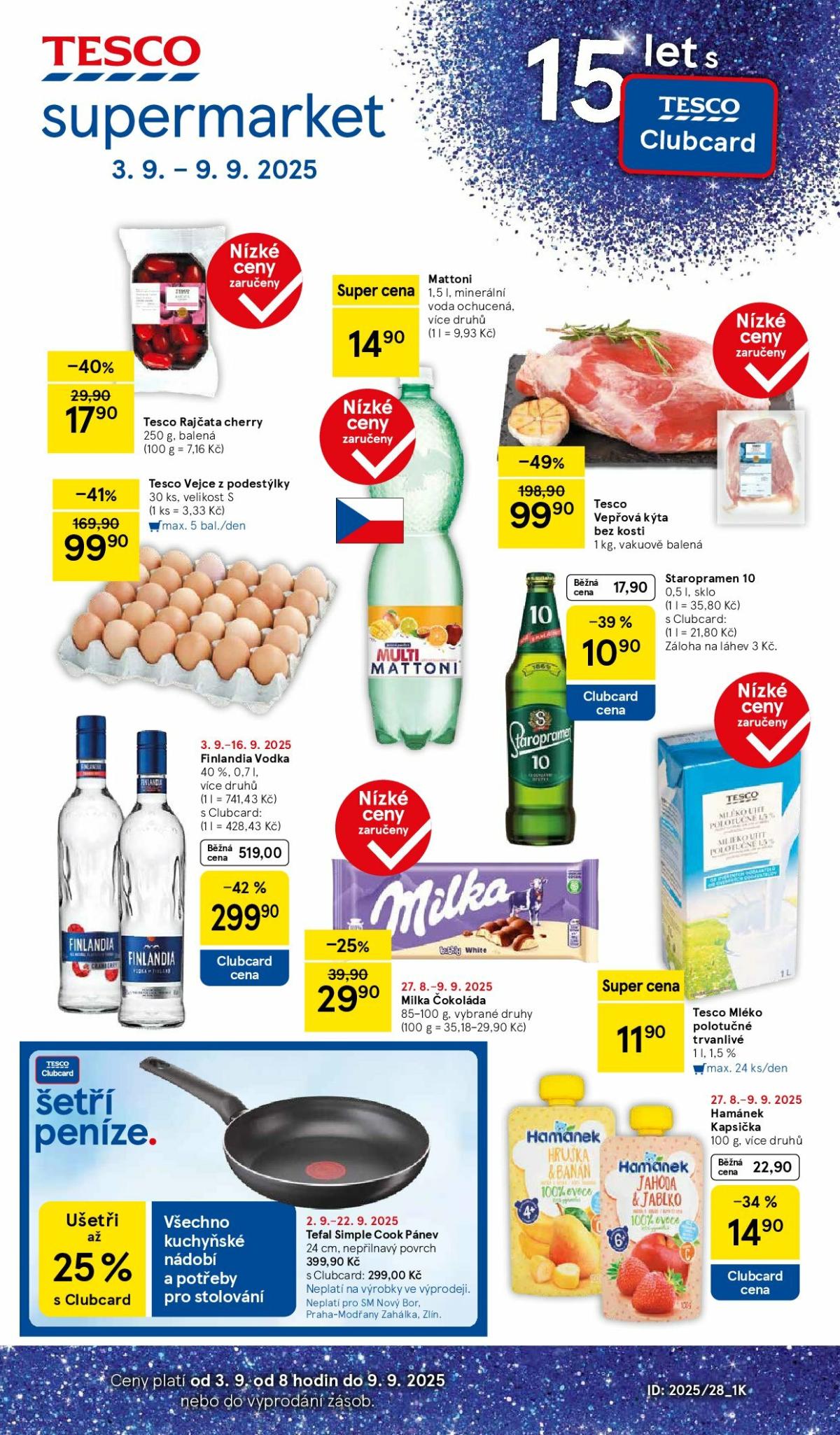 Leták Tesco supermarket od 03.09. do 09.09.