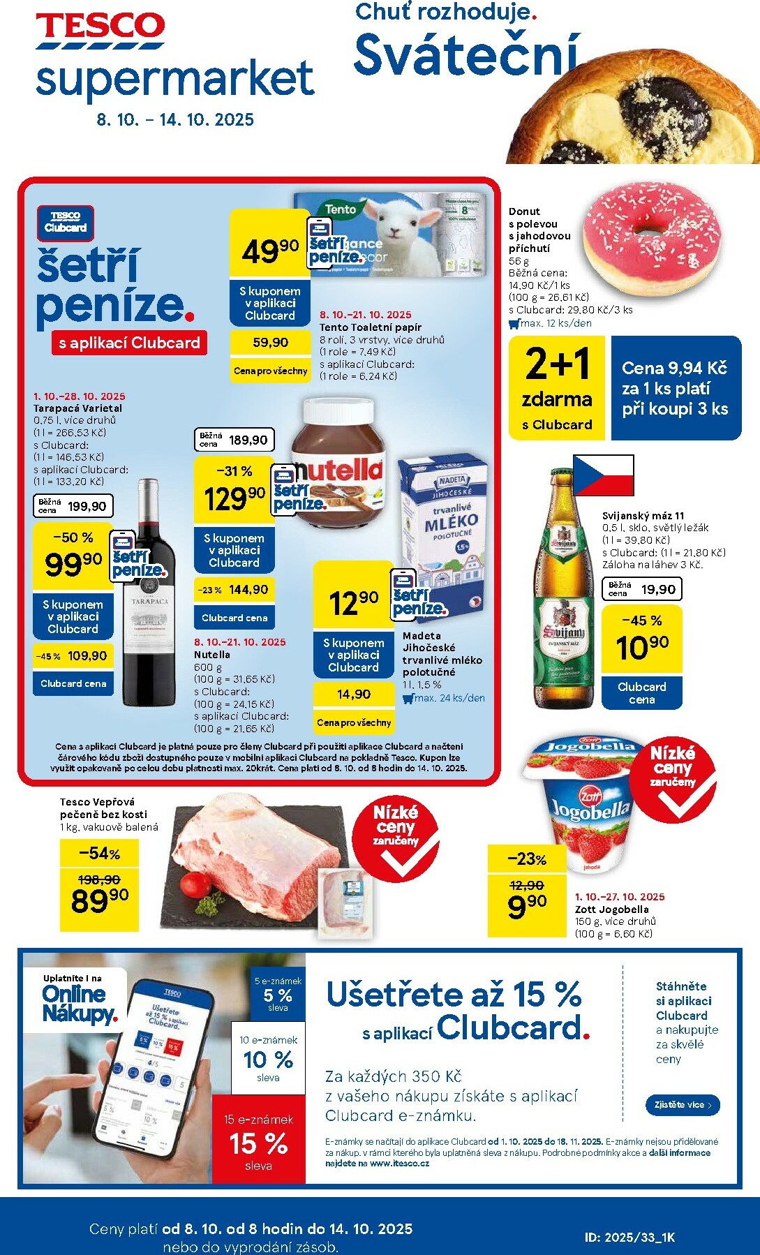 Aktuální leták Tesco supermarket od 08.10. do 14.10.