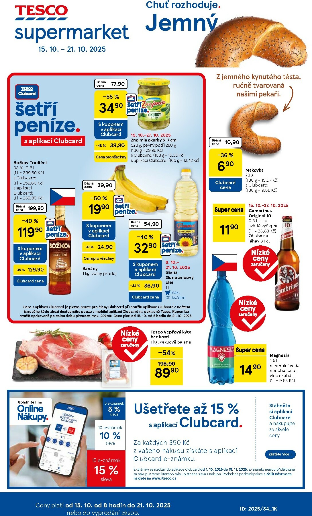 Aktuální leták Tesco supermarket od 15.10. do 21.10.