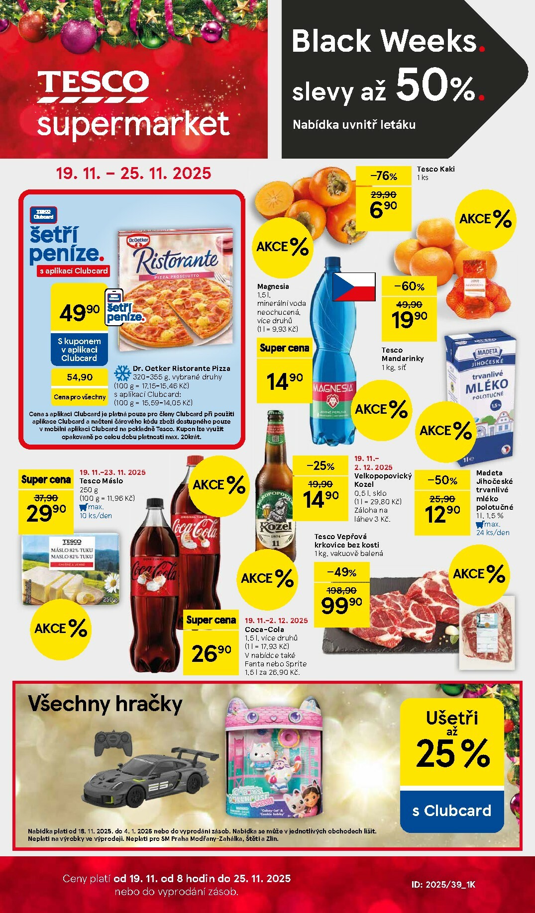 Aktuální leták Tesco supermarket od 19.11. do 25.11.