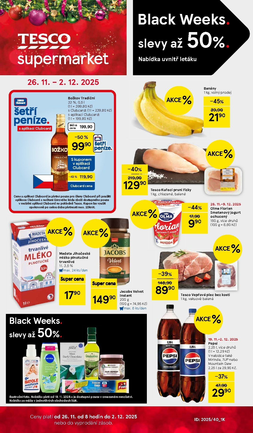 Aktuální leták Tesco supermarket - Black Weeks od 26.11. do 02.12.