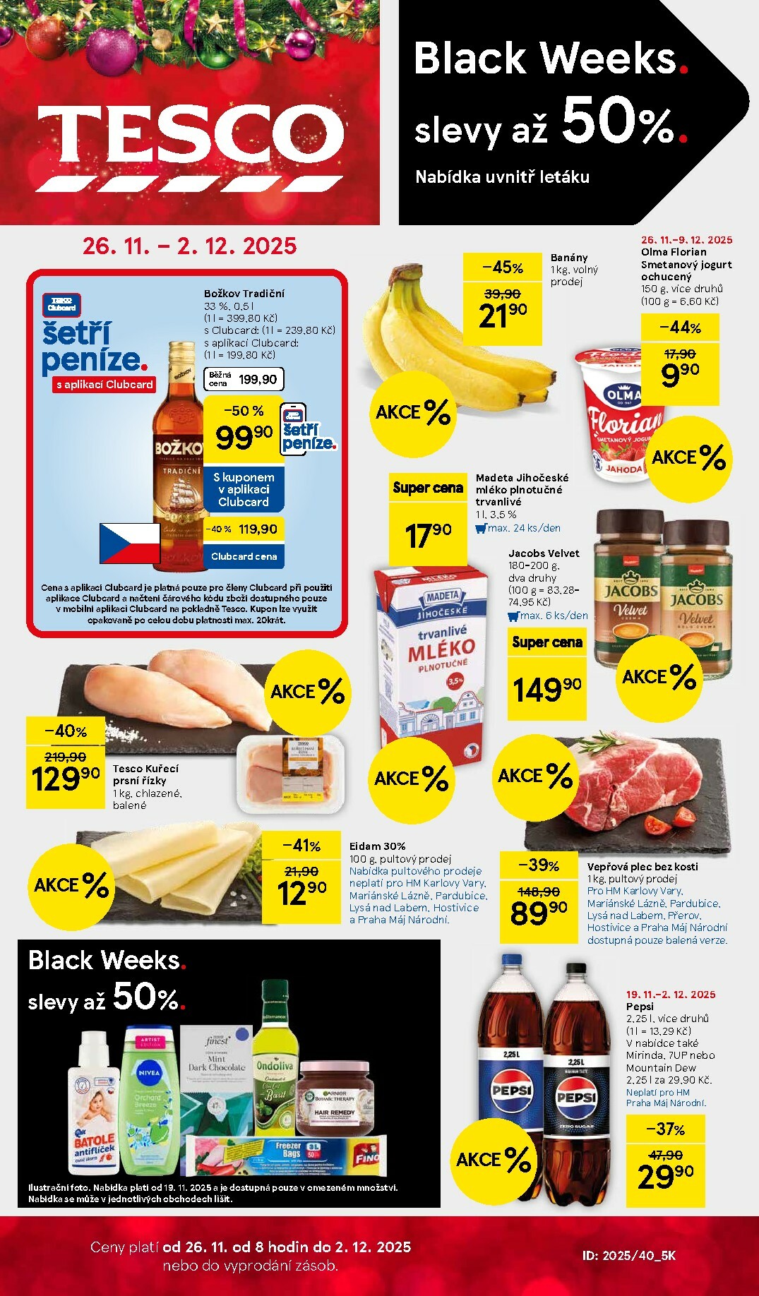 Aktuální leták Tesco - Black Weeks od 26.11. do 02.12.