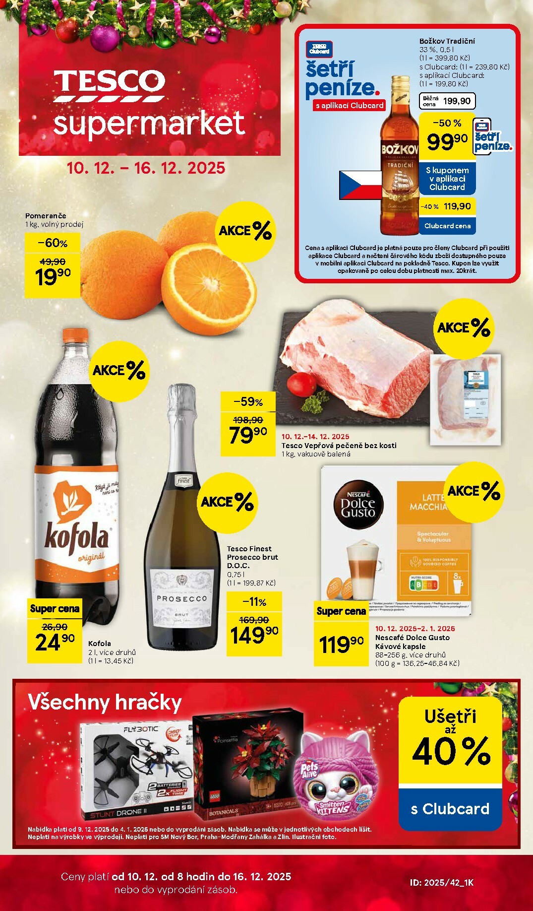 Aktuální leták Tesco supermarket od 10.12. do 16.12.