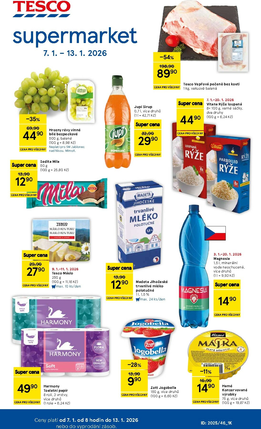 Aktuální leták Tesco supermarket od 07.01. do 13.01.