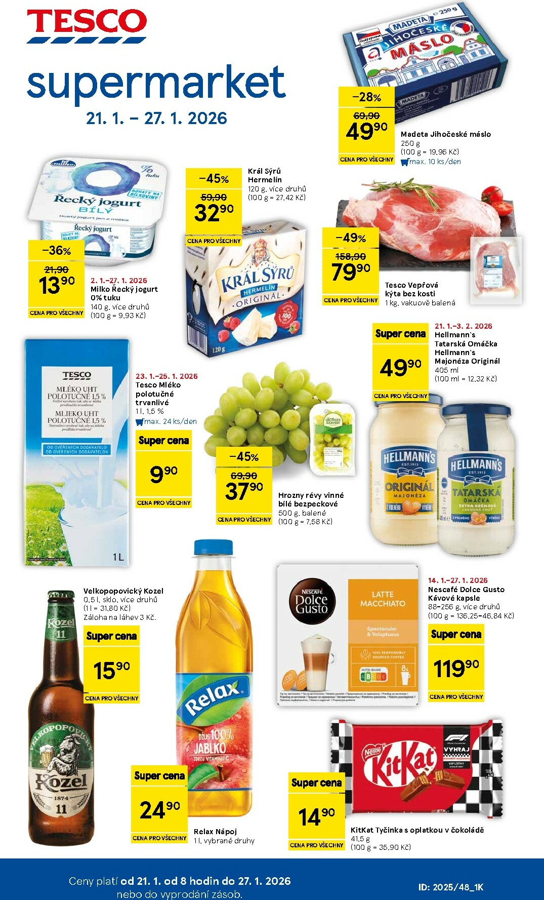 Aktuální leták Tesco supermarket od 21.01. do 27.01.