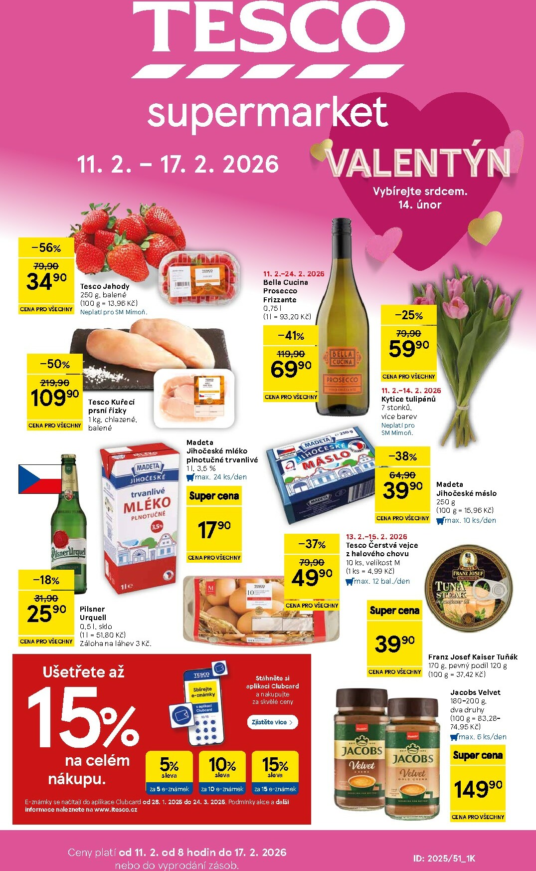 Tesco supermarket leták platný od středy 11.02.2026 do úterý 17.02.2026
