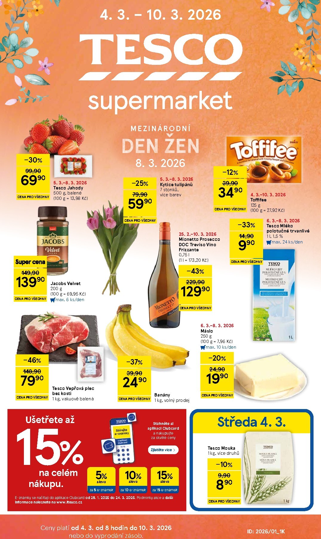 Tesco supermarket leták platný od středy 04.03.2026 do úterý 10.03.2026