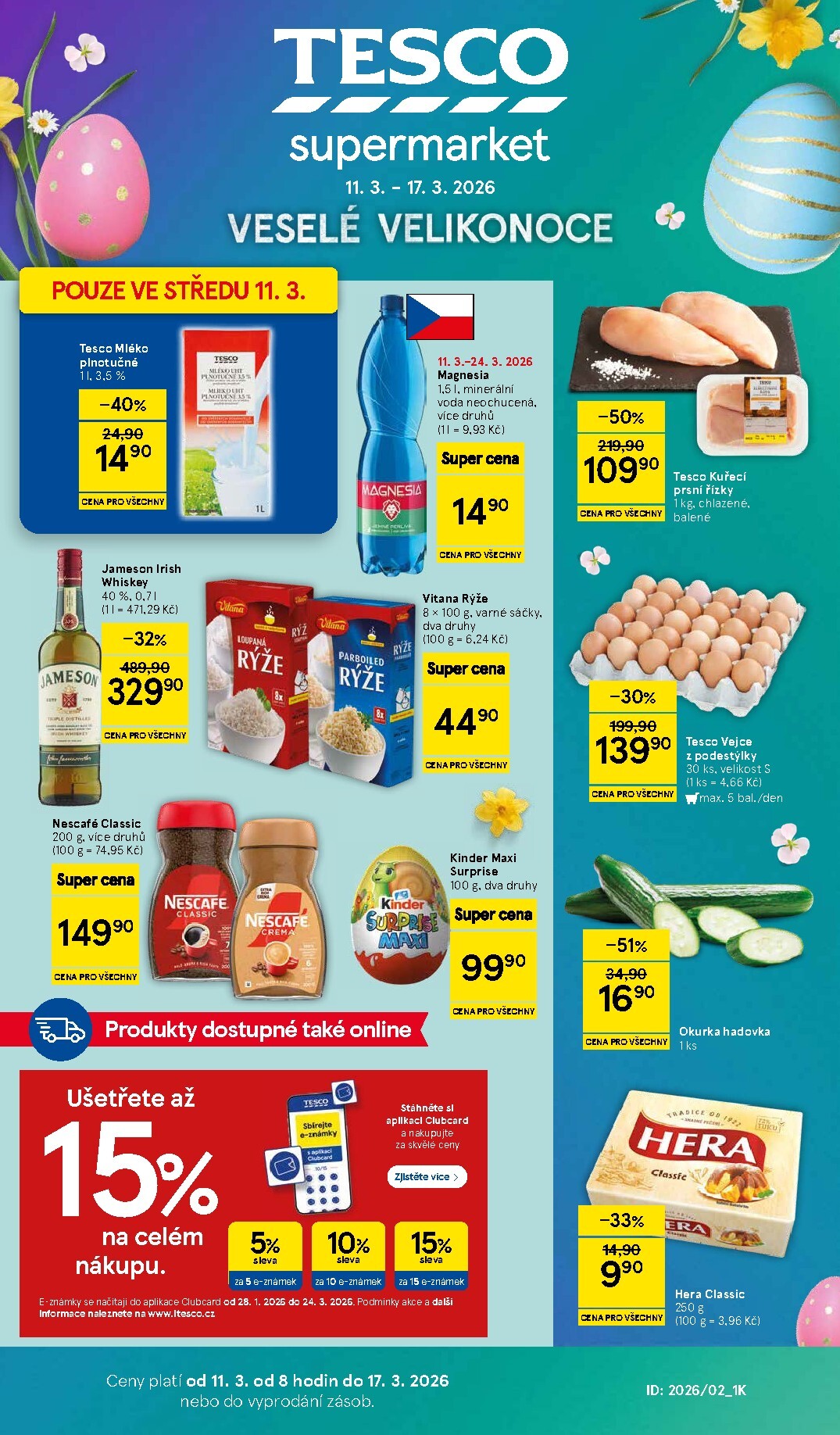 Tesco supermarket leták platný od středy 11.03.2026 do úterý 17.03.2026
