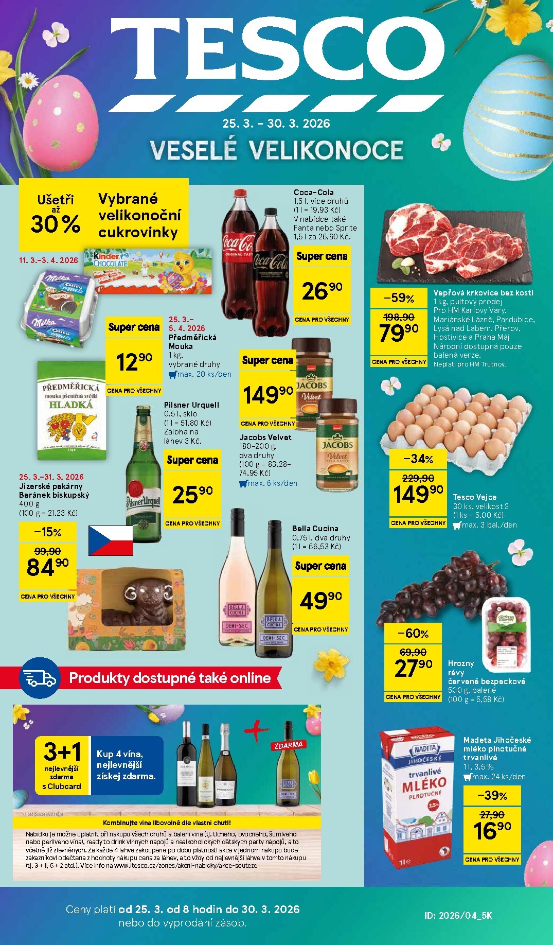 Tesco leták platný od středy 25.03.2026 do pondělí 30.03.2026