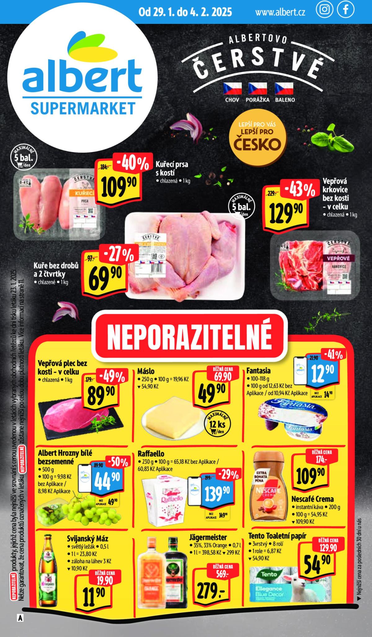 Leták Albert Supermarket od 29.01. do 04.02.