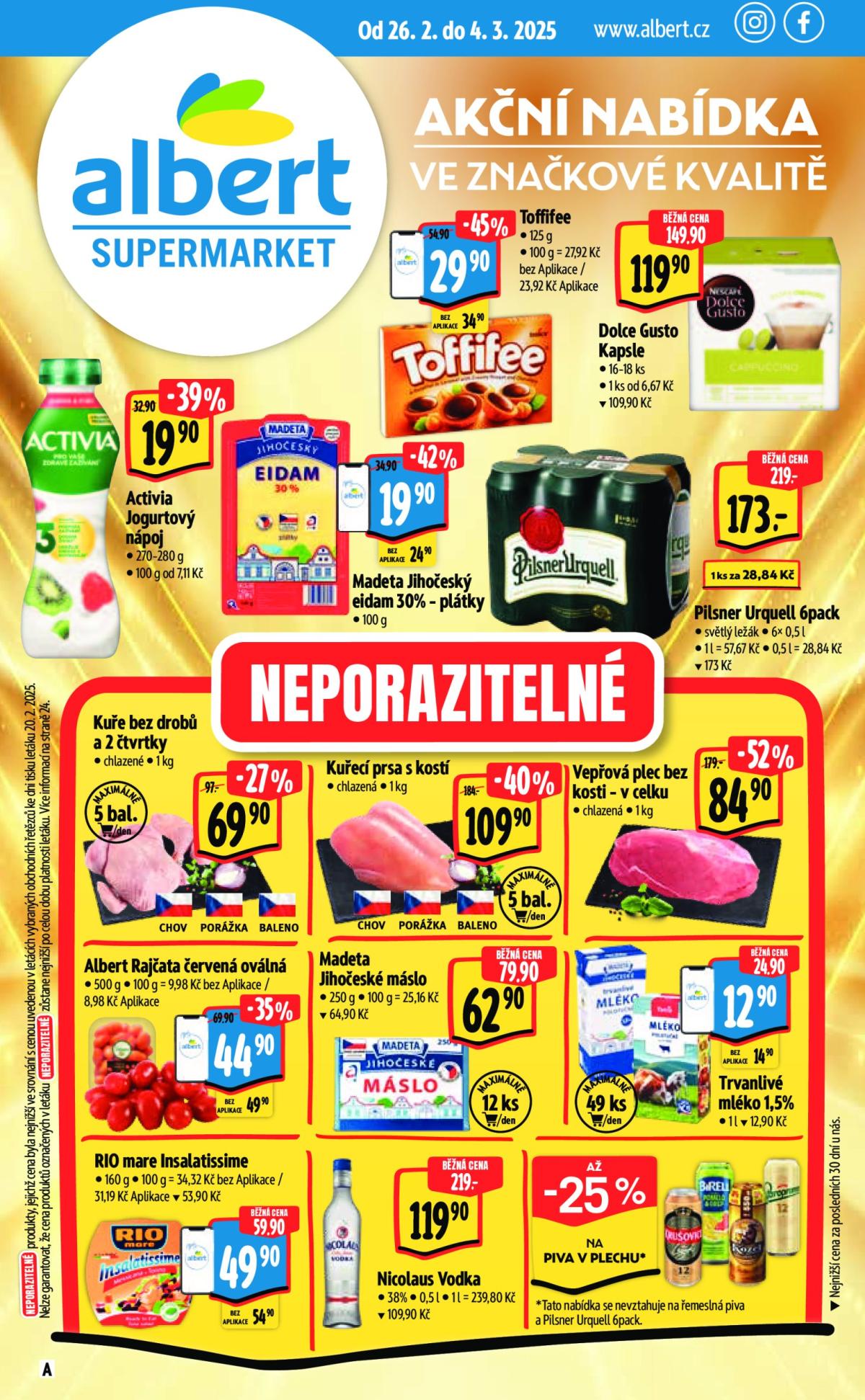 Leták Albert Supermarket od 26.02. do 04.03.