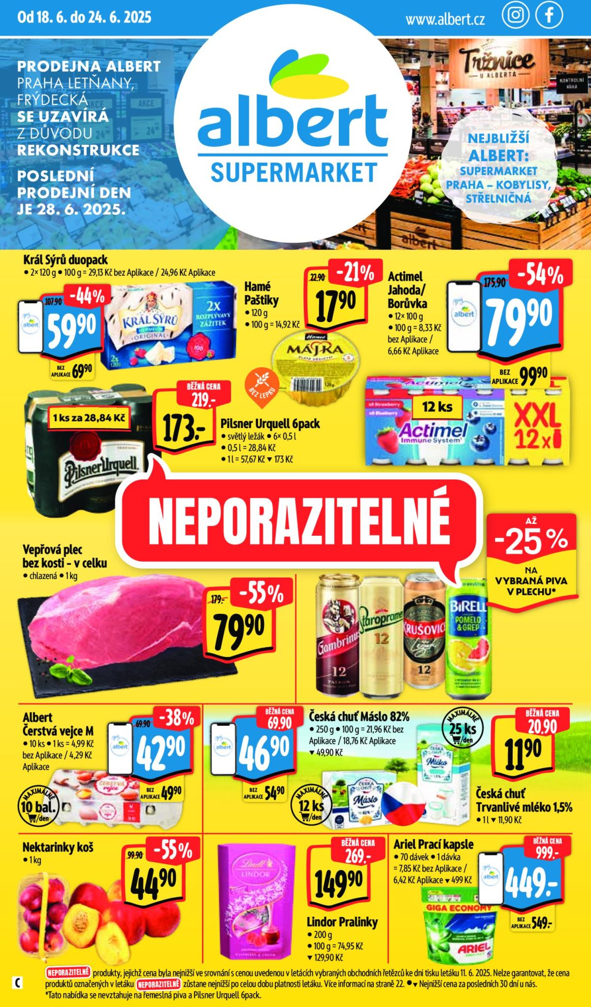 Leták Albert Supermarket - Praha od 18.06. do 24.06.