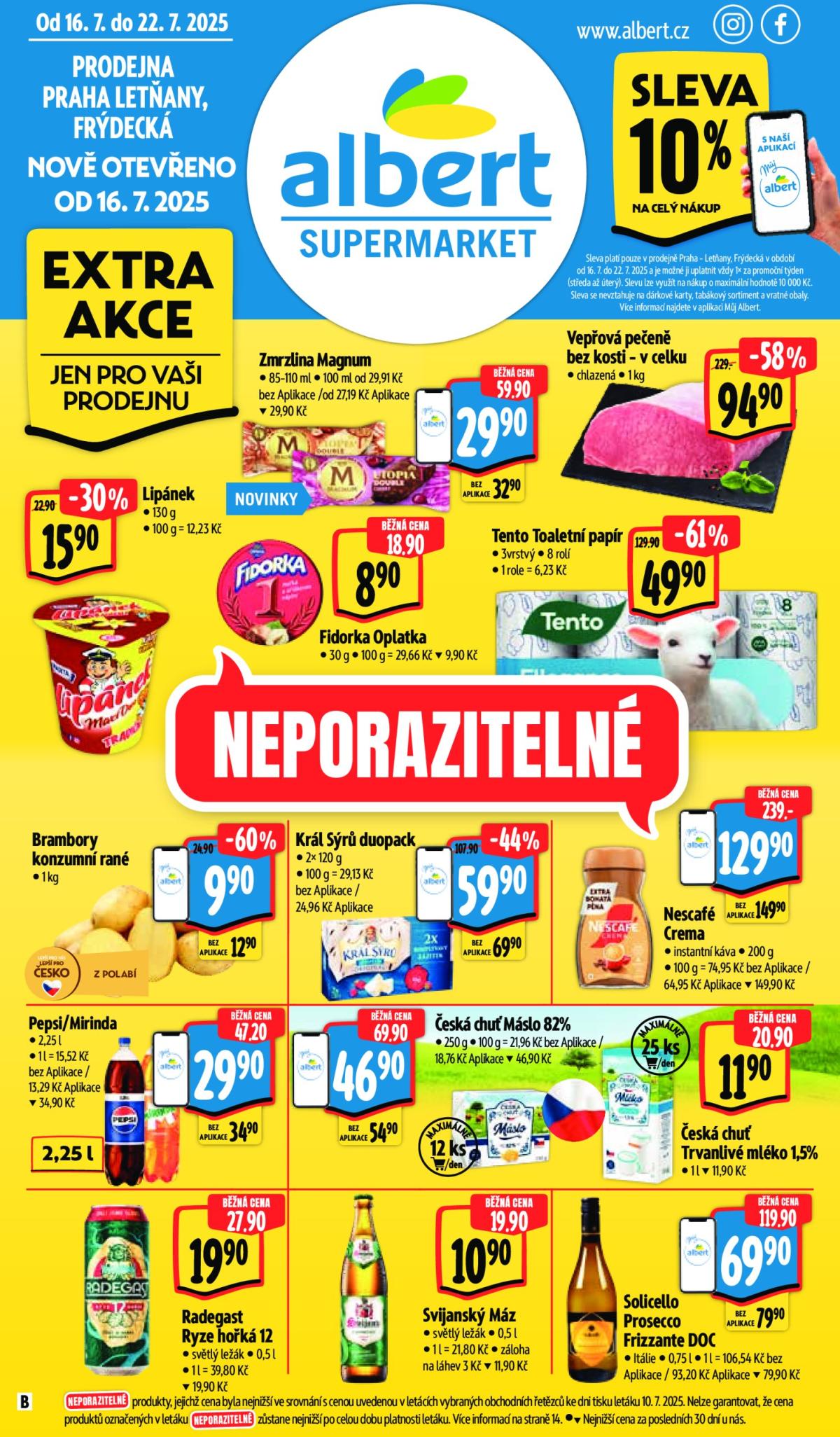 Leták Albert Supermarket od 16.07. do 22.07.