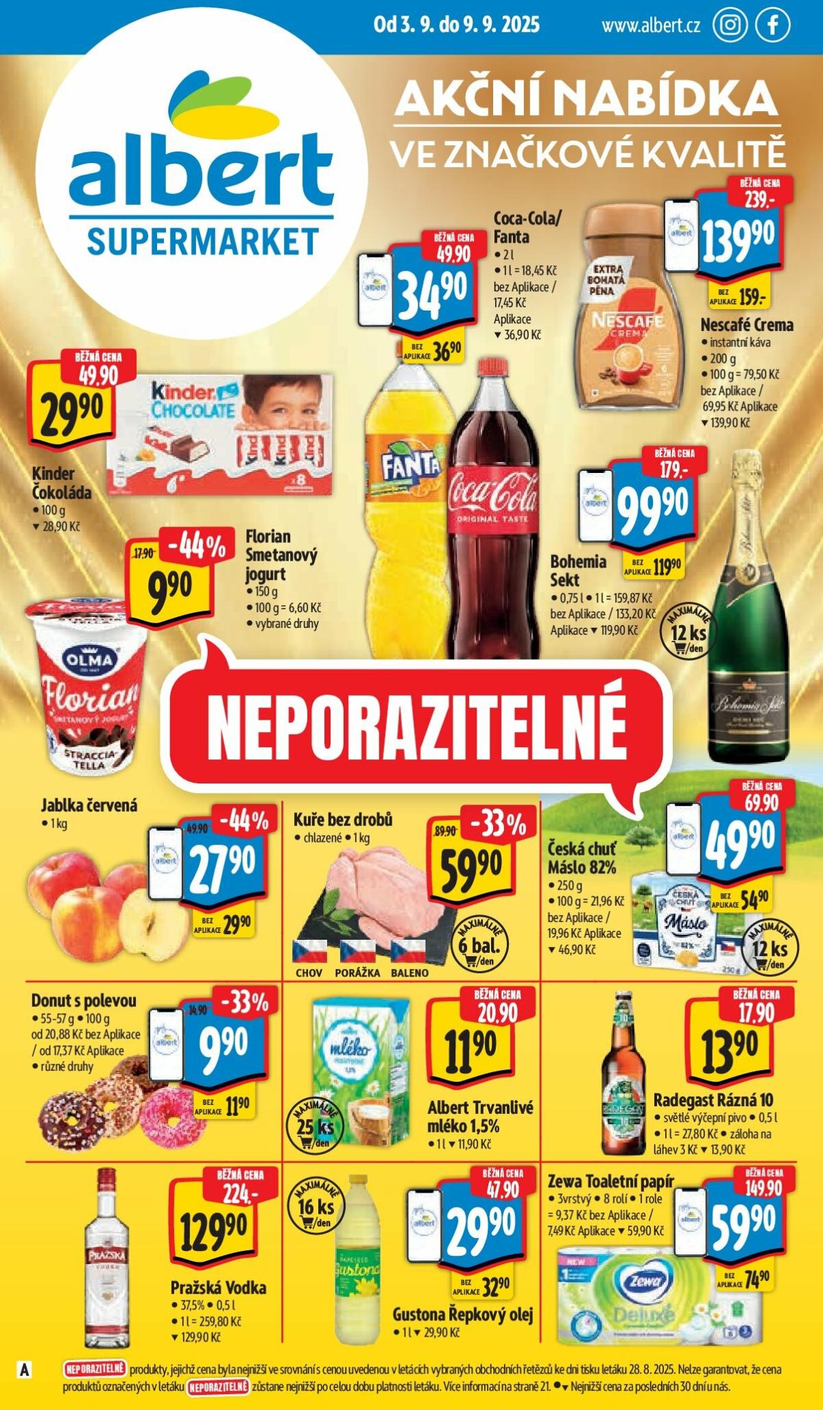 Leták Albert Supermarket od 03.09. do 09.09.
