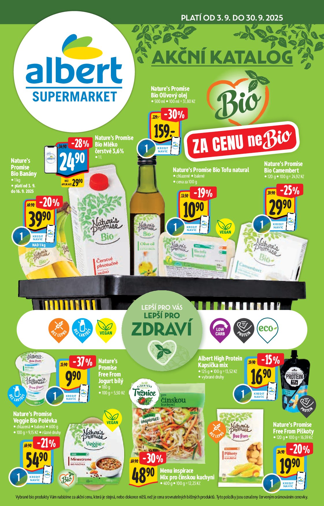 Leták Albert Supermarket - Bio od 03.09. do 30.09.