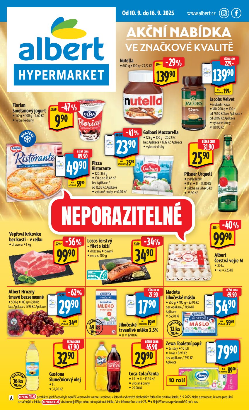 Leták Albert Hypermarket od 10.09. do 16.09.