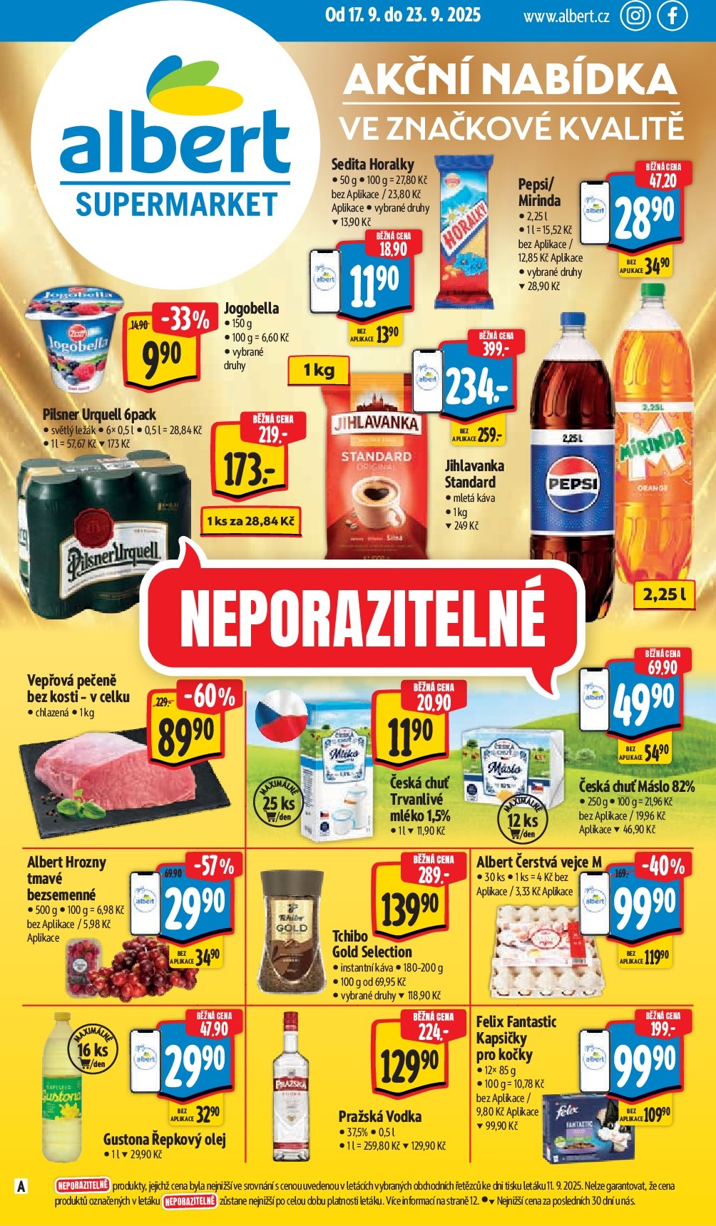 Leták Albert Supermarket od 17.09. do 23.09.