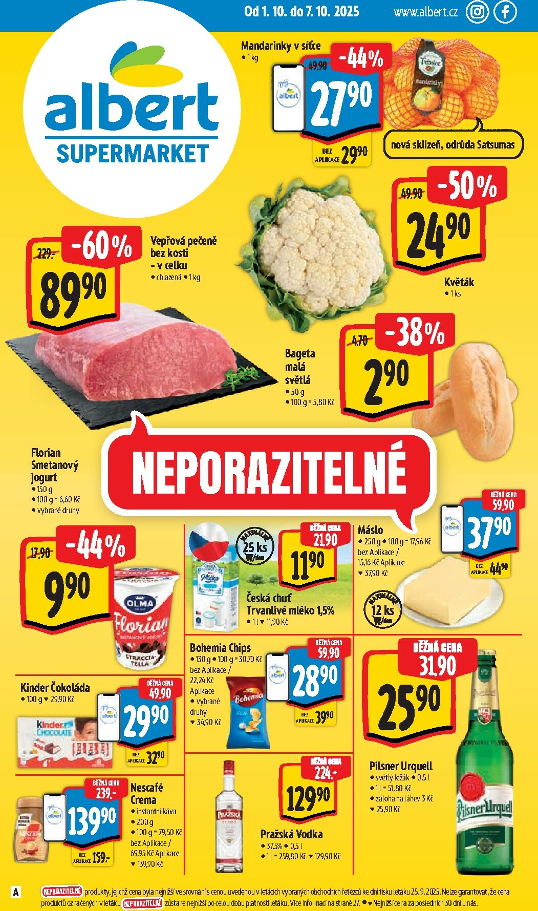 Leták Albert Supermarket od 01.10. do 07.10.