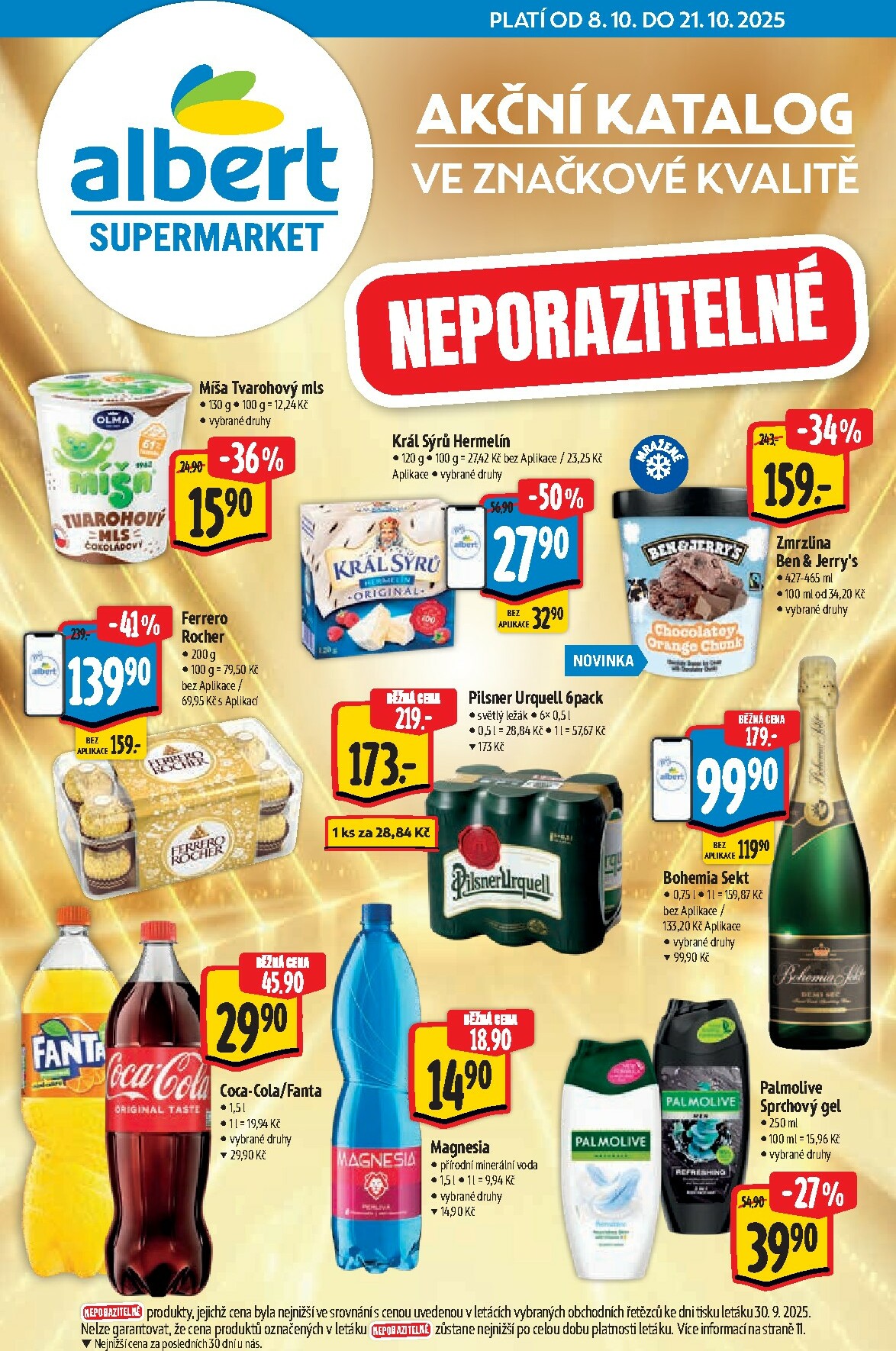 Aktuální leták Albert Supermarket - Akční katalog od 08.10. do 21.10.