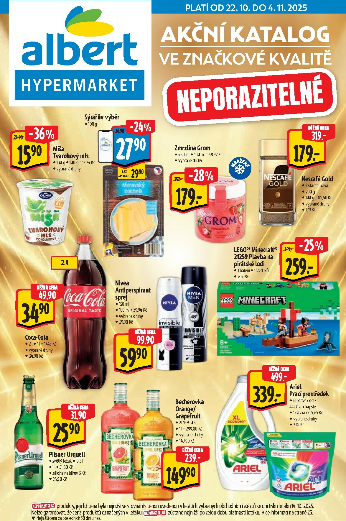 Aktuální leták Albert Hypermarket - Akční katalog od 22.10. do 04.11.