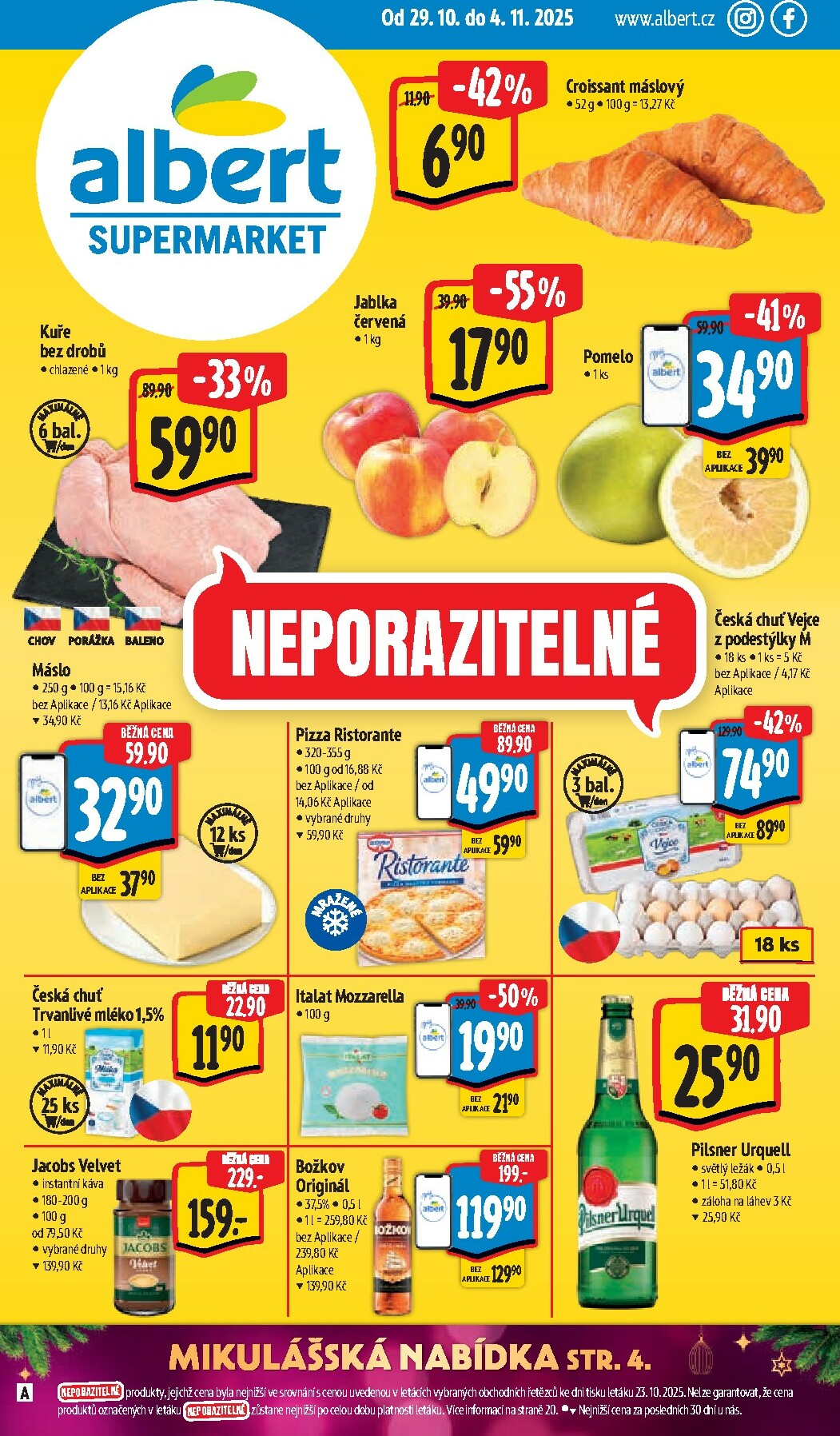 Aktuální leták Albert Supermarket od 29.10. do 04.11.